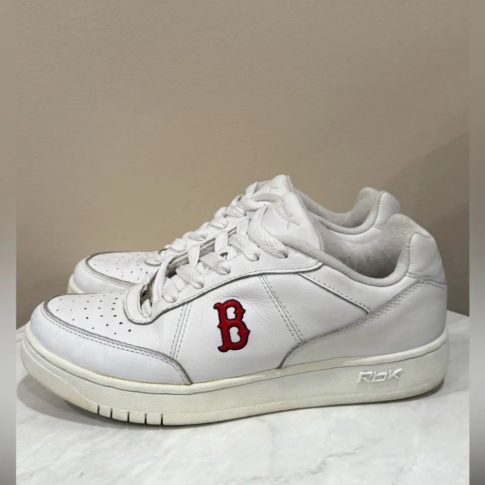 🔥Reebok Red Sox Y2K White Sneakers Man’s Sz 10 EUC🔥